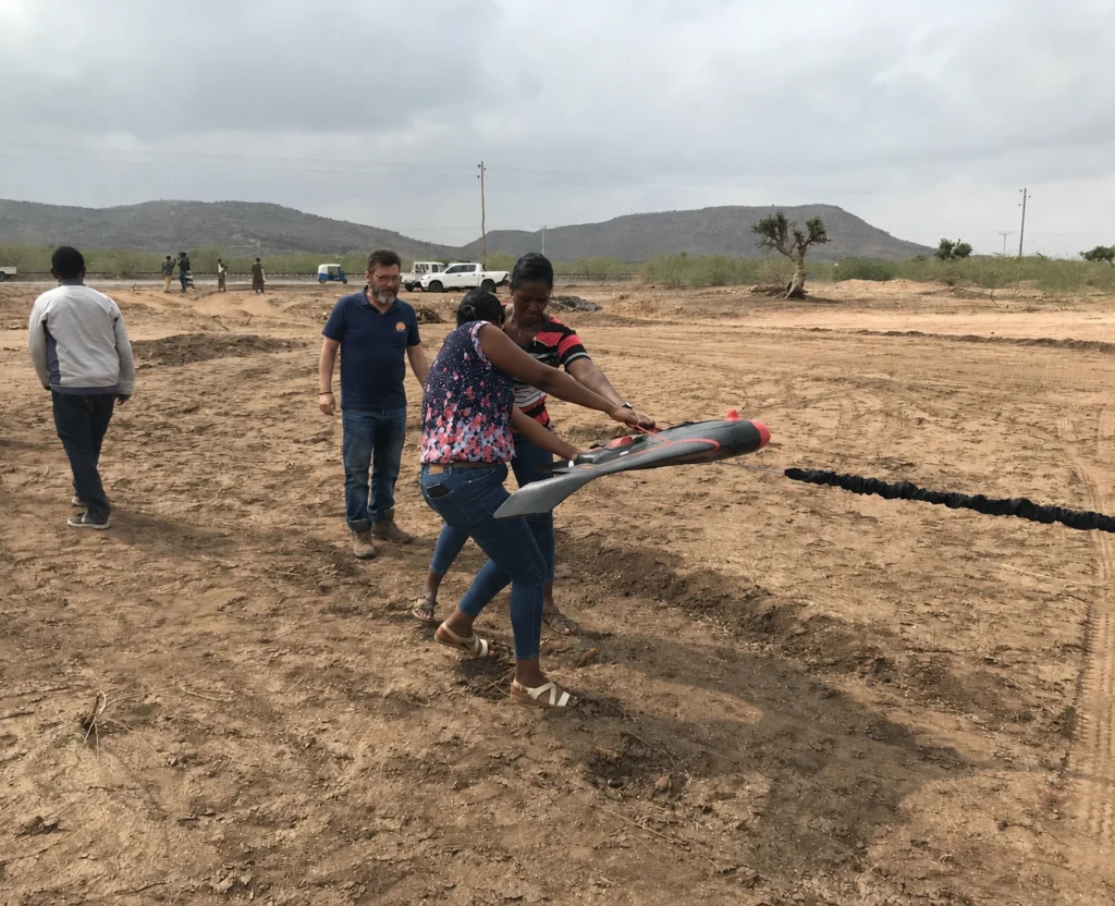 Práctica de formación UAS en Etiopía con dron de ala fija